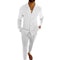 All Match Men's Tracksuit Fashion Solid 2024 Two Piece Slim Suit Autumn New Long Sleeve Button Shirts Top&Drawstring Pants Set