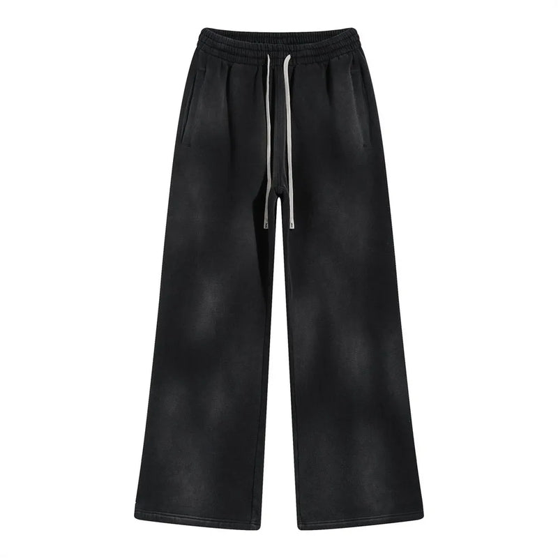 Vintage Distressed Man Pants Y2k Mens Clothing Sweatpants Oversize Streetwear Winter Loose Women Baggy Pants Men Fleece Trousers