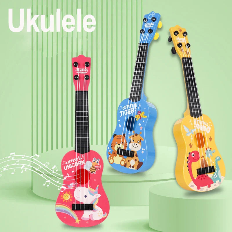 Children Ukulele Musical Toys 4 Strings Small Guitar Montessori Education Instruments Music Toy Musician Learning Gift