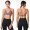 Nylon Fitness Yoga Top Deep V Sexy Triangle Cup Bralette Boneless Sports Bra Red Seamless Push Up Bra Women's Tube Top Crop Top