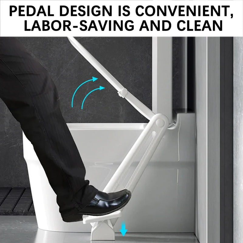 Foot-operated toilet seat lifter