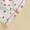 MISOWMNJOY Soft Cotton Kids Girls Boys Pajama Sets Valentine's Day Children Sleepwear Heart Long Sleeves Shirt Pants Loungewear