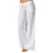Women Pants Solid Color Pockets Drawstring Elastic Wide Leg Pants Long Yoga Trousers