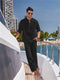 Autumn New Hot Selling Men's High-End Luxury Solid Color Business Leisure Tiki Stand Collar Button Trend Men's Suit