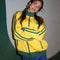 BRASIL Yellow Vintage Jackets Women's Oversized Harajuku Zipper Windbreaker Y2k Streetwear Loose Coats Autumn Trend Sweatshirts