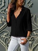 Casual Long Sleeve Solid Shirt Luxury Women's Blouses Elegant Korean Clothing Oversized Chiffon Tops Streetwear Loose Tunis