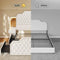 Queen Size 53” Tall Platform Bed Frame with 4 Storage Drawers Built in Charging Station & LED Bedroom White Headboards Under Bed