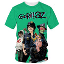 New fashion cartoon Gorillaz 3D printed T-shirt men's and women's casual hip-hop short-sleeved Harajuku style street T-shirt top