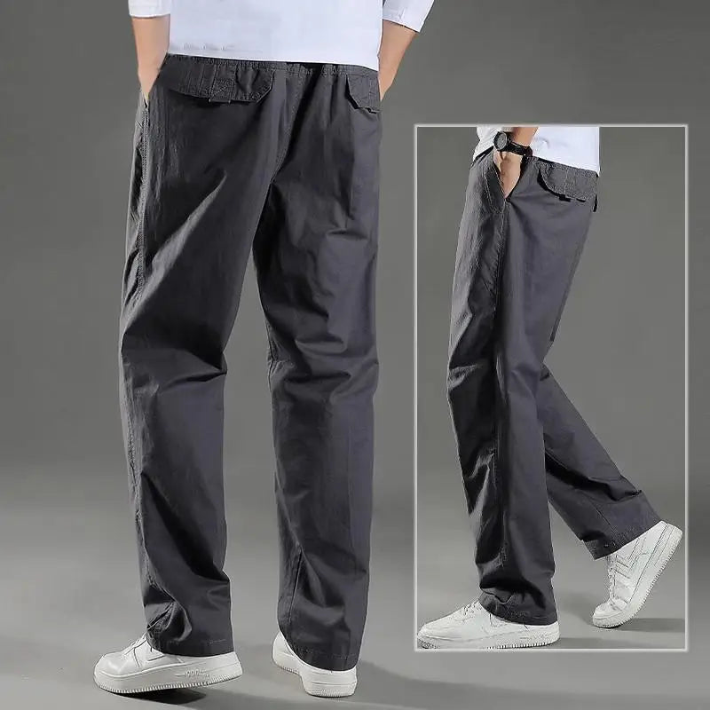 95%Cotton Men's Cargo Pants Summer Work Wear Spring New In Large Size Casual Climbing Joggers Sweatpants Hombre Autumn Trousers