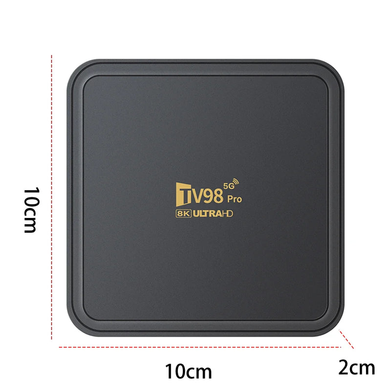 TV98 PRO ATV H313 Android 14.0 Smart TV Box 8K Quad Core 2.4G 5G Dual WiFi Voice Remote BT Media Player Set Top Box Android Box