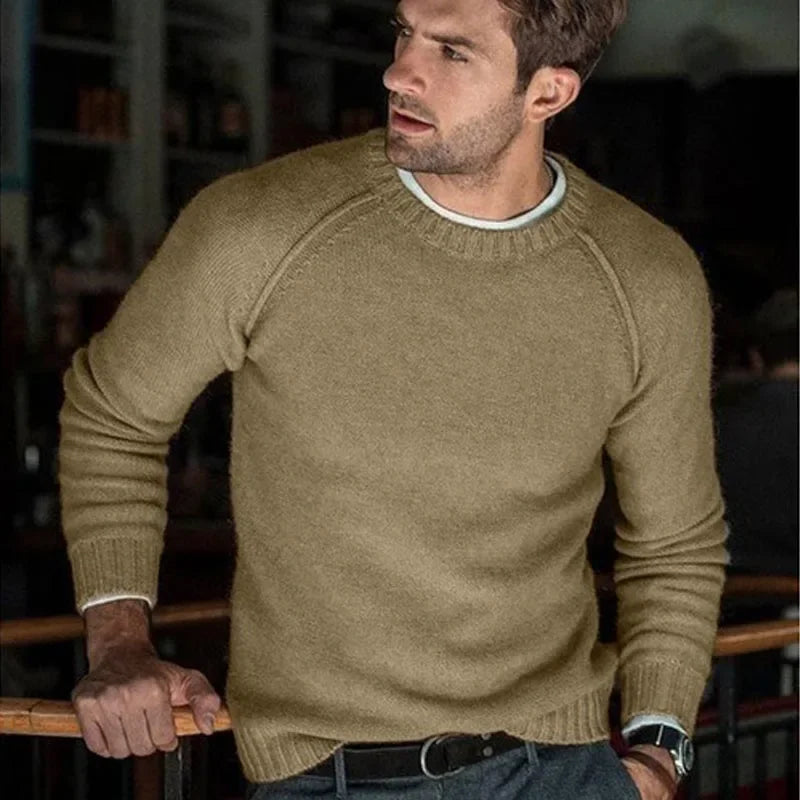 Autumn Winter Solid Sweater Men New Casual Slim Fit Mens Knitted Sweaters Comfort O-Neck Knitwear Pullover Men S-3XL Pull Homme