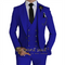 Men's Khaki Formal 3 Piece Groomsmen Wedding Elegant Tuxedo Suit with Fitted Lapel (blazer + vest + pants)