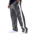 2024Spring and Autumn New Men's Trousers Texture Jacquard Single-Breasted Side Stripe Loose plus Size Casual Pants Sweatpants