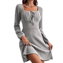 2024 New Women's Dress Autumn Elegant Long Sleeve Medium-Length Amazon Europe Womens Clothing Independent Station