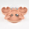 3Pcs/Set Baby Safe Silicone Dining Plate Food Feeding With Spoon Fork Cartoon Children Dishes Prevent Tipping Over And BPA Free