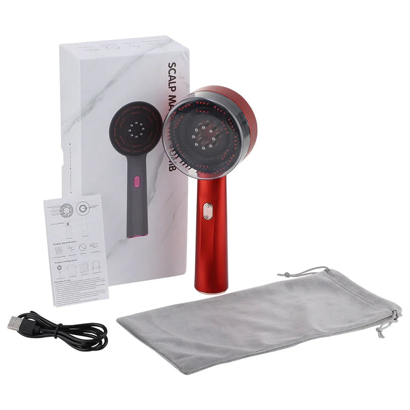 Electric Scalp Massage Comb Hair Growth, Red Light Therapy Brush Head Massager