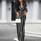 Plus Size 5XL VONDA Women Pants Sets 2024 Matching Sets Vintage Striped Shirt Trouser Casual Two-Piece Sets Office Lady Suits