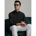 Autumn Winter Men's Black Turtleneck Pullover Casual Thin Wool Top Slim Fit Long Sleeve Clothing Knit Sweater Mens Clothes