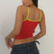 2024 Espana Letter Y2k Printed Red Camisole Retro Street T-shirt Fashion Summer Slim Women's Casual Crop Tops Cut Tank Tops