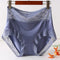 Plus Size Satin Panties Women's New Sexy High Quality Satin Transparent Mesh Women Underwear No Trace Big Briefs Large Sizes