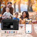 56MP Digital Camera Front Rear Dual Lens Selfie 4K Photography Camcorder Auto Focus 16X Youtube Livestream WIFI Webcam DIY Frame