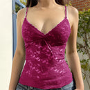 y2k Fairycore Tops 2000s Women Aestheic Clothes V Neck Spaghetti Strap Sleeveless Vest Coquette Clothing Streetwear