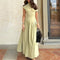 Irregular Elegant Pleated Midi Dress For Women Fashion Street Short Sleeve Patchwork Long Dress Casual Office Lady Neck Vestidos