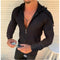 Fashion New Mens Zip Up Hooded White Plaid Tshirts Hip Hop Long Sleeve Cardigan T Shirt For Men Oodie Tee Shirts Tops Camisetas