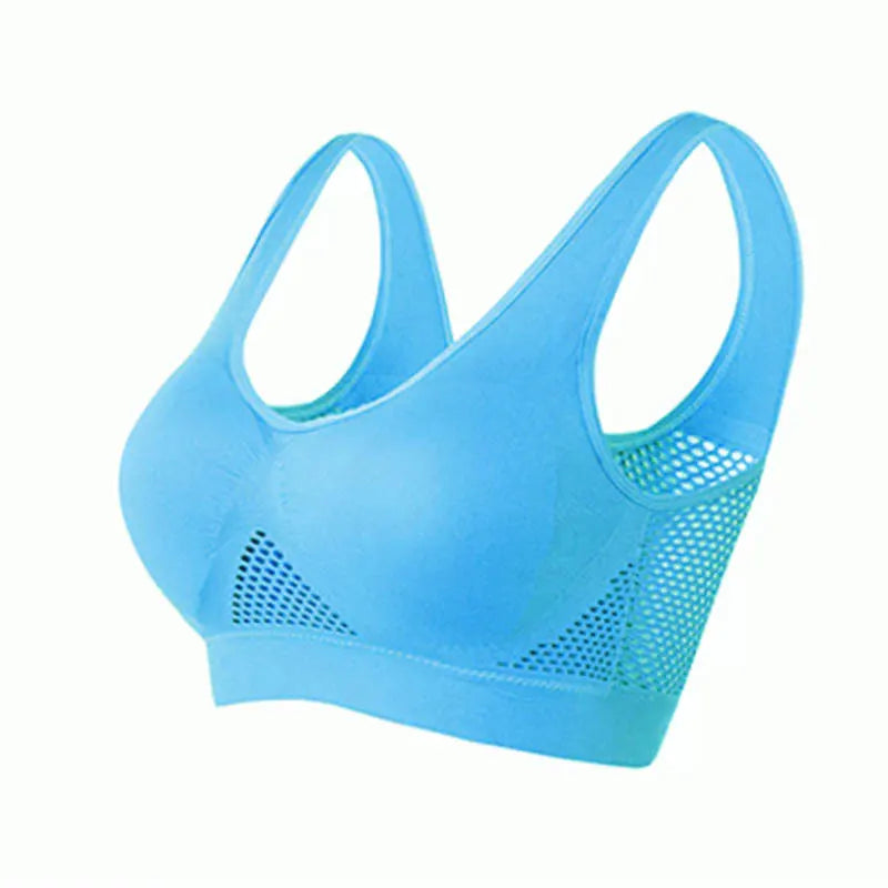 Sports top Woman Gym Clothing Women Sports Bra Breathable Brassiere Removable padded Underwear Wire Free Running Active Vest