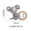 1PC Wooden Baby Rattles Toy Rotating Animal Shaped Matching Blocks Toy Baby Exercise Coordination Puzzle Montessori Toy Kid Gift