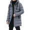 New Male Winter Warm Long Outwear Hooded Thicken Mid-length Hooded For Men Warm Coat Winter Puffer Jacket Fashion Parka Overcoat