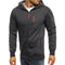 Solid Color Men Hooded Jacket Casual Long Sleeve Hoodie Zipper Gym Sports Hoodie Fashion