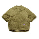 Chinese Collarless Taoist Robe Style Cotton Padded Jackets Men's Autumn Winter Half Sleeved Parkas New Retro Oversized Warm Vest