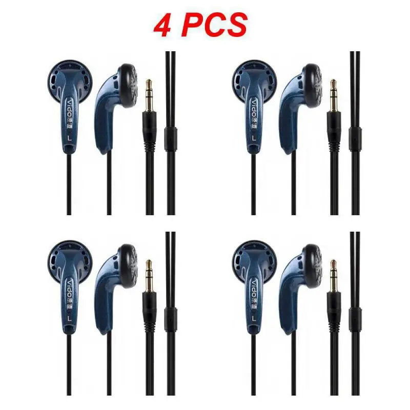 New Vido High Quality Wired Earphones Soundtrack Stereo Headset Game Headset Bass Noise Headphones Study Sports Headphone