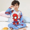 New Children's Pajamas Long Sleeved Girls' Spring and Autumn Fashion Thin Style Boys' Babies Spiderman Loungewear Christmas Robe