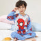 New Children's Pajamas Long Sleeved Girls' Spring and Autumn Fashion Thin Style Boys' Babies Spiderman Loungewear Christmas Robe
