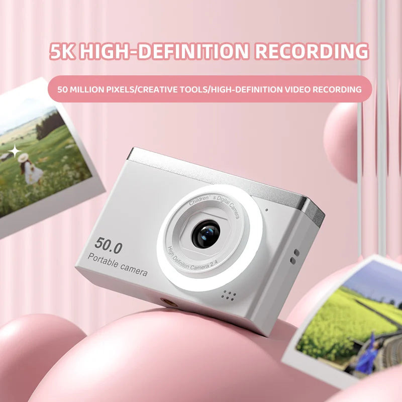 Digital Camera Travel Selfie Camara 2.4inch Screen 8X Zoom Digital Camera Kids Campus Selfie Mini Retro Cam with Fill Light