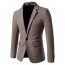 Autumn and Winter New Men's Fashion Casual Men's Suit Plaid Small Blazer Jacket