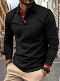 Spring and Autumn long sleeve new slim sports POLO polo shirt golf men high quality fashion casual sports jacket