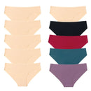 BZEL 10PCS/Set Seamless Women's Panties Silk Satin Underwear Health Comfort Lingerie Sport Breathable Briefs Underpants Hot Sale