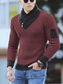 Sweater Turtleneck Men Winter Fashion Vintage Style Sweater Male Slim Fit Warm Pullovers Knitted Wool Sweaters Thick Top Men