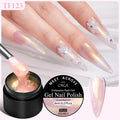MEET ACROSS 8ml Aurora Extension Nail Gel Polish Glitter Sparkling Nail Art Semi Permanent Building Gel For Nails Manicure