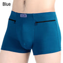 Men's Pockets Underwear Anti-Theft Briefs Boxer Panties Two Zippers Pockets Cotton Underpants Male Boxers Briefs Booty Shorts