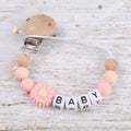 Baby Personalized Name Pacifier Chain Silicone Daisy Dummy Holder Chain For Handmade Wooden Baby Nipple Clips Nursing Chew Toys