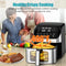 Air Fryer 6.2 QT Large Capacity Oilless Hot Air Fryers Oven 1500W Healthy Cooker with 10 Presets, Digital LCD Touch Screen