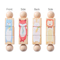 1PC Wooden Baby Rattles Toy Rotating Animal Shaped Matching Blocks Toy Baby Exercise Coordination Puzzle Montessori Toy Kid Gift
