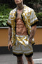 Hot Hawaiian Set Mens Printing Set Short Sleeve Summer Casual Floral Shirt Beach Two Piece Suit 2022 New Fashion Men Sets