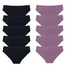 BZEL 10PCS/Set Seamless Women's Panties Silk Satin Underwear Health Comfort Lingerie Sport Breathable Briefs Underpants Hot Sale