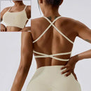 Cloud Hide Sexy Back Sports Bra Women Yoga Crop Top Home Fitness Workout Underwear Dancing Vest Plus Size Running Cycling Shirt