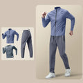 Mens Sweatsuits Set Running Suit with Phone Pocket Autumn Winter Quick-Drying Professional Run Fitness Training Clothing for Men
